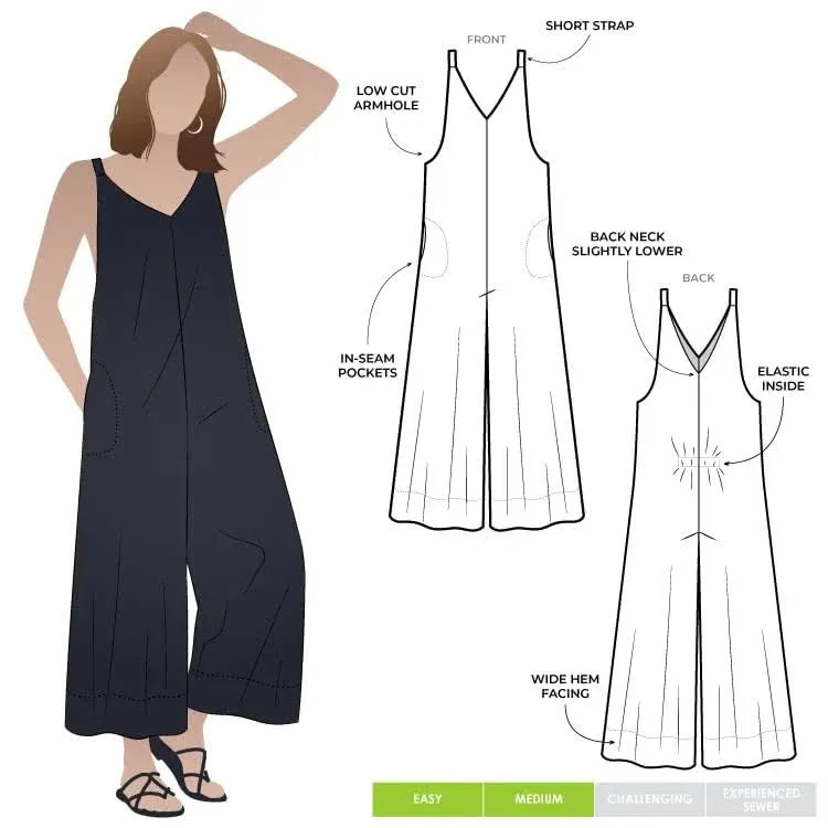 Style Arc Sewing Pattern - Norman Jumpsuit (Sizes 10-22)