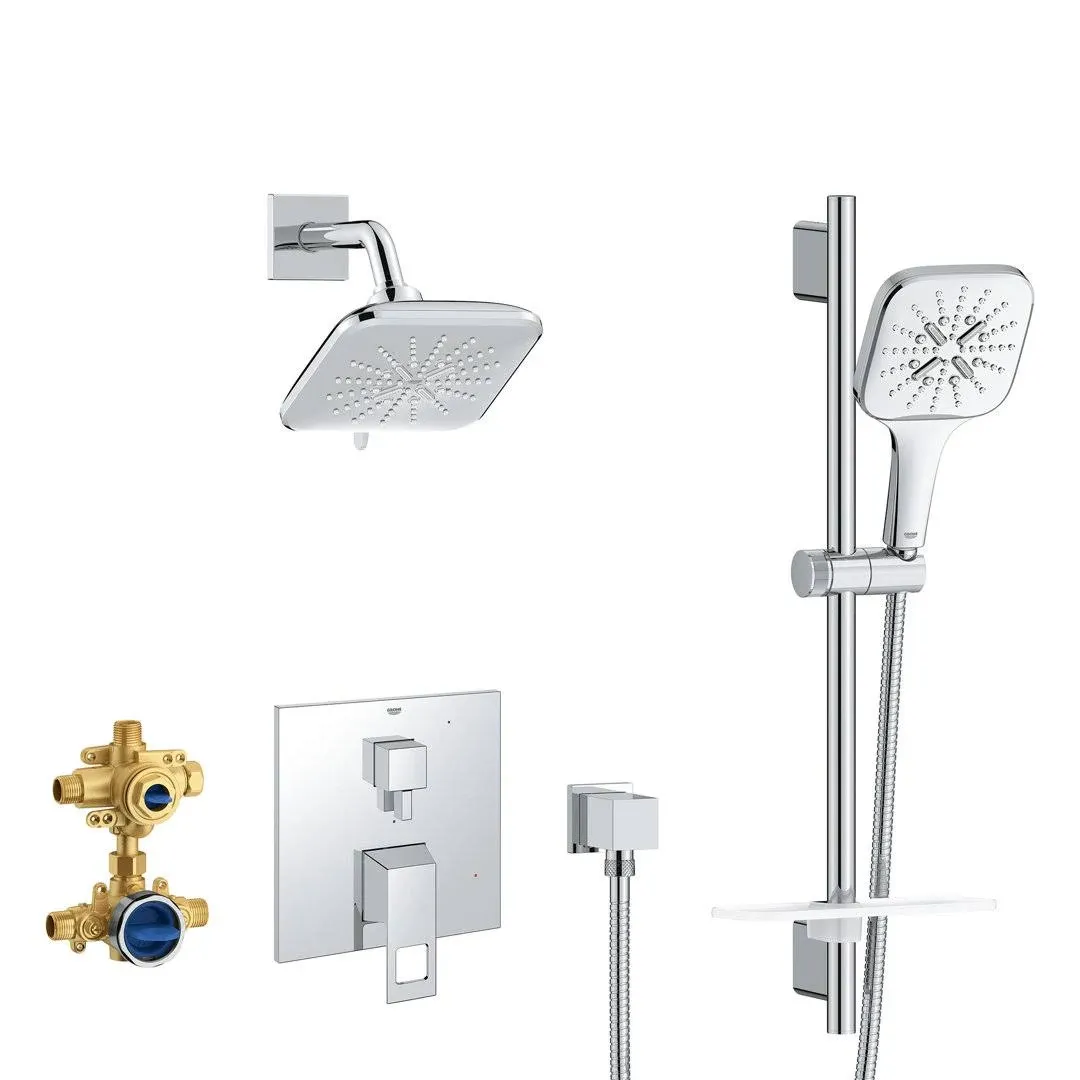 GROHE 29433EN0 Eurocube Pressure Balance Shower Set , Brushed Nickel