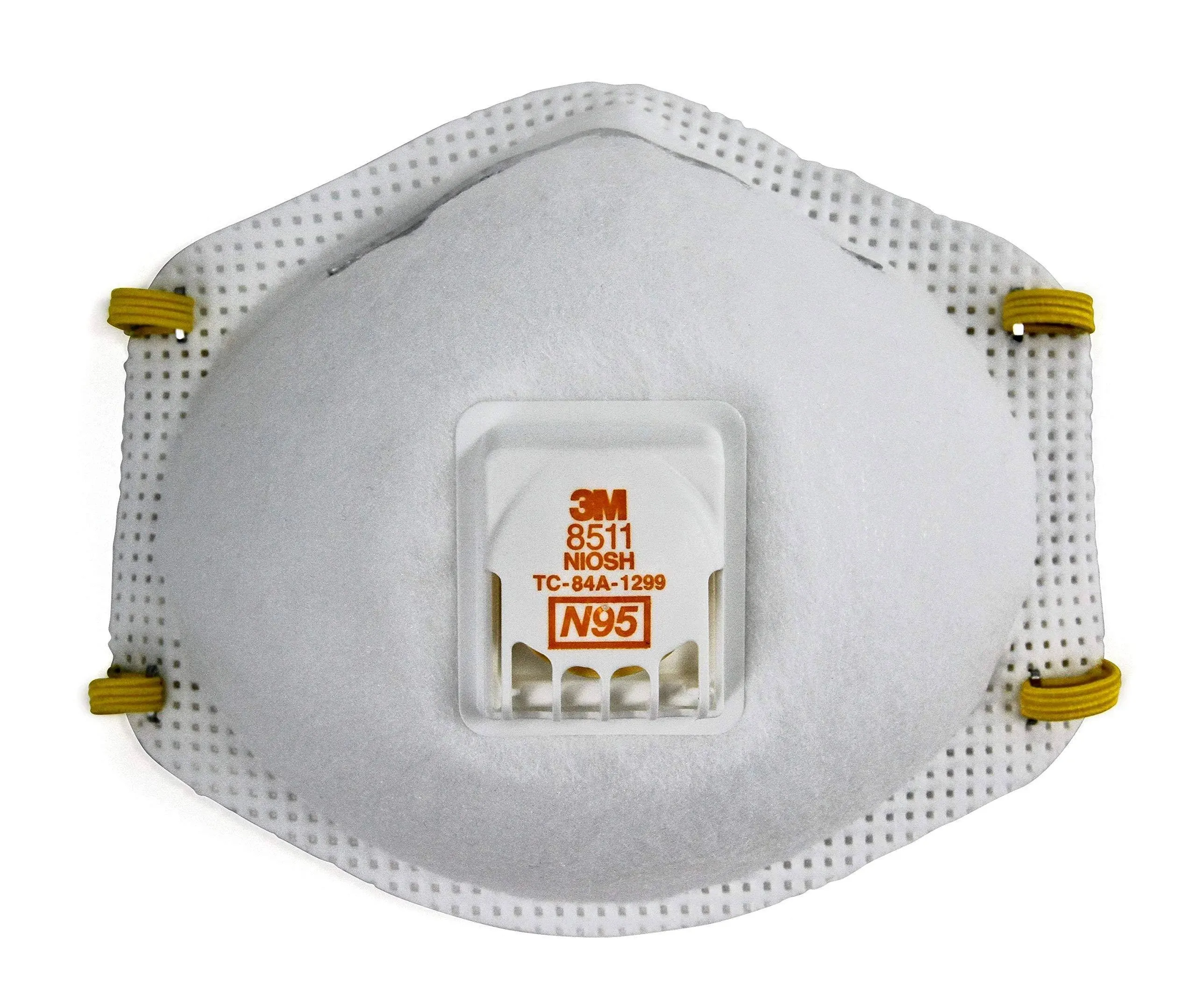 3M 8511 Particulate Disposable Respirator, N95, Pack of 80, NIOSH APPROVED, Cool Comfort and Fewer Pressure Points with Dual Point Attachment for Grinding, Sanding, Sawing, Sweeping, Dust, Smoke