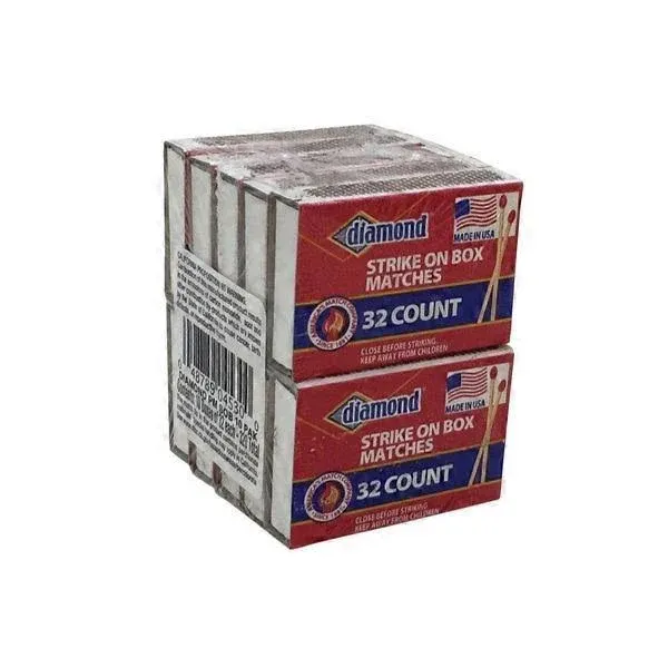 GreenLight Diamond Strike on Box Matches, 32 Count (Pack of 10)