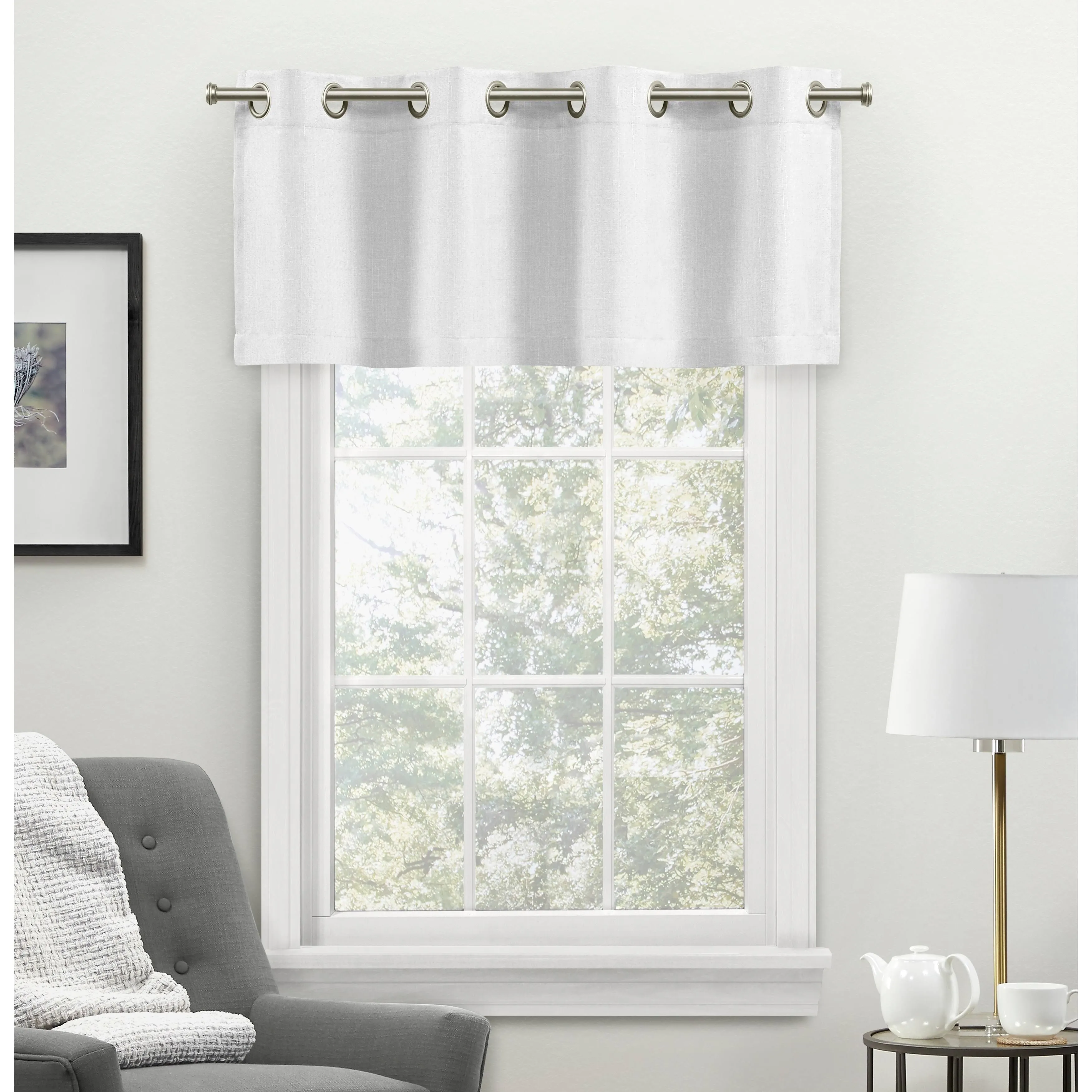 Exclusive Home Loha Light Filtering Grommet Straight Valance Winter