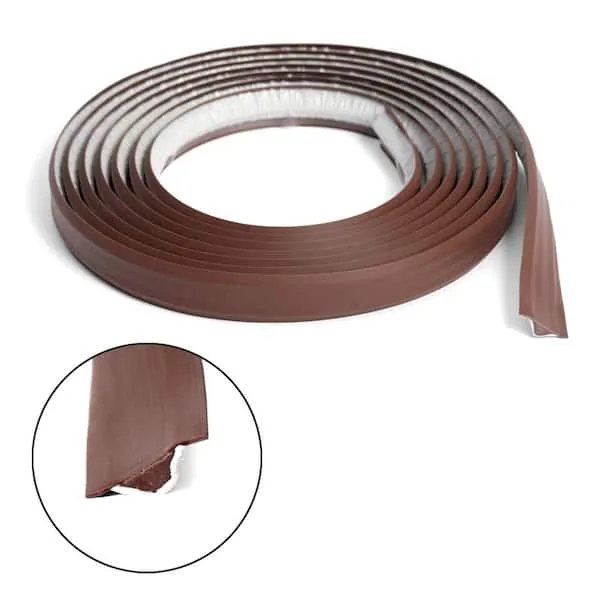 InstaTrim Peel and Stick Trim - Flexible, Adhesive Caulk Tape for Walls, Floors, Counters, Tile, & More - Dark Brown 3/4 in by 10 ft Adhesive Trim