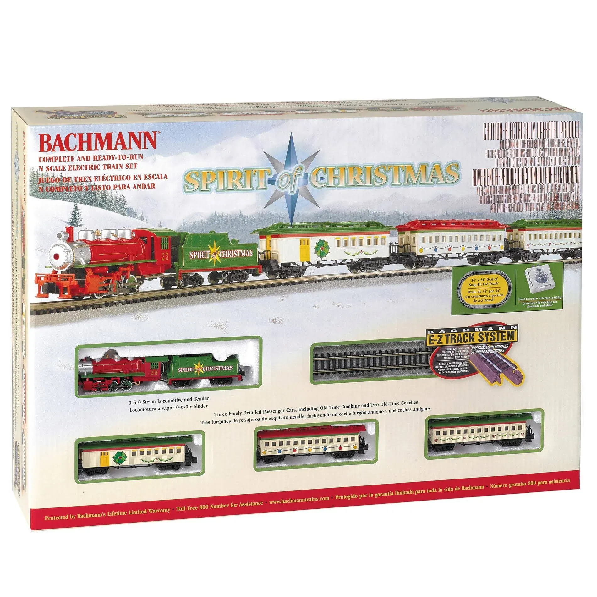 Bachmann 24017 N Scale Spirit Of Christmas Train Set