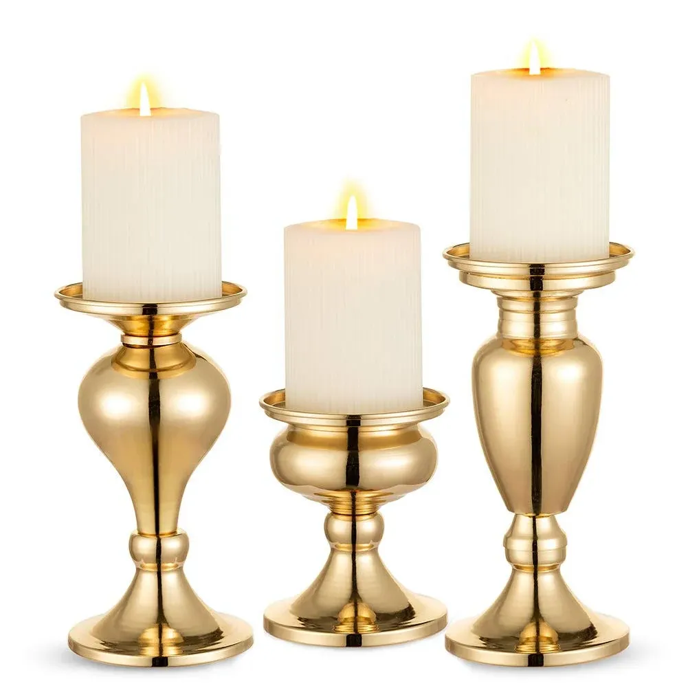 Sziqiqi Pillar Candleholder Set\xa0for Candle Holder Centerpieces, Table Mante