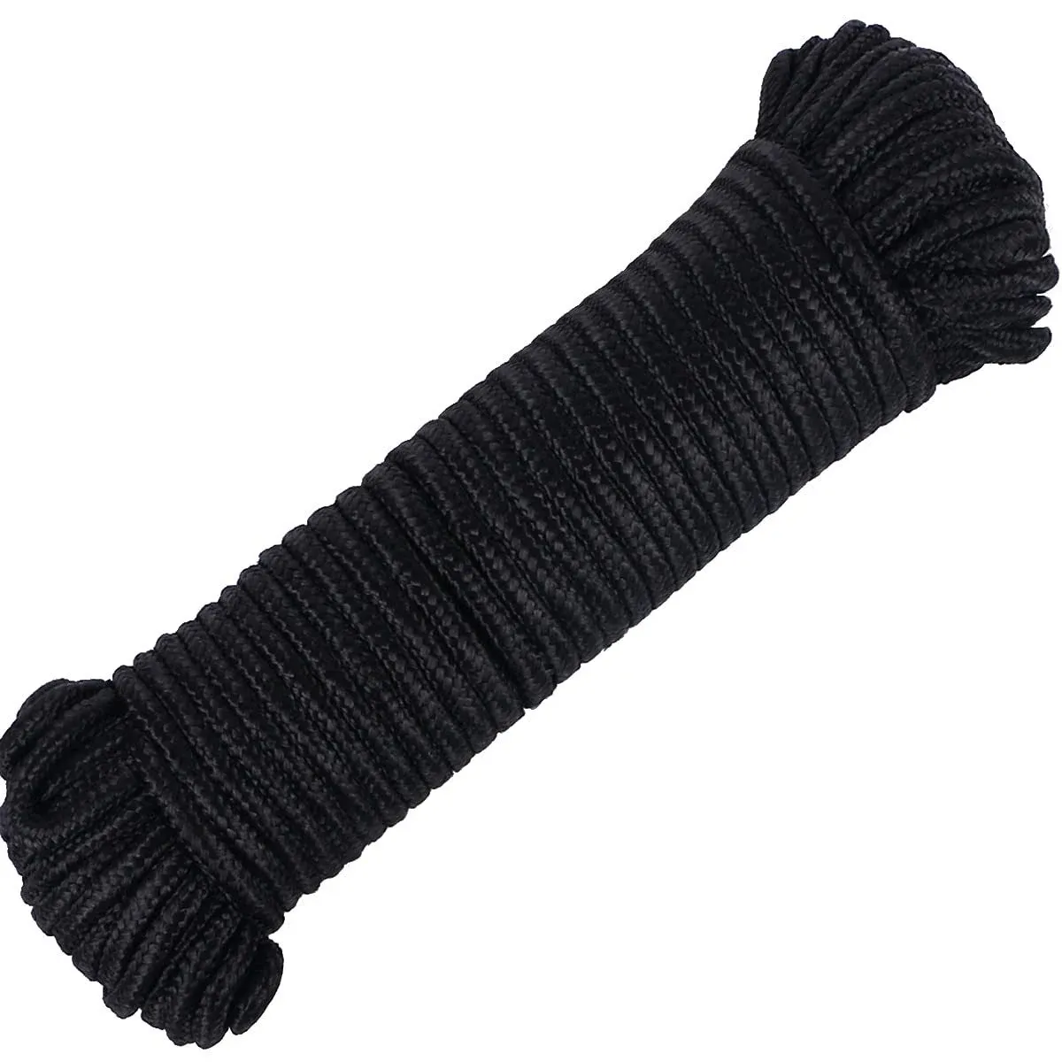 90 Ft Nylon Rope Cord Flag Pole Polypropylene Clothes Line Camping Utility Black