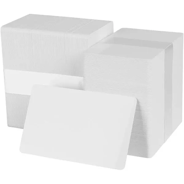 Pack of 500 White CR80 Standard Size PVC Cards | 30 mil Thickness by easyIDea