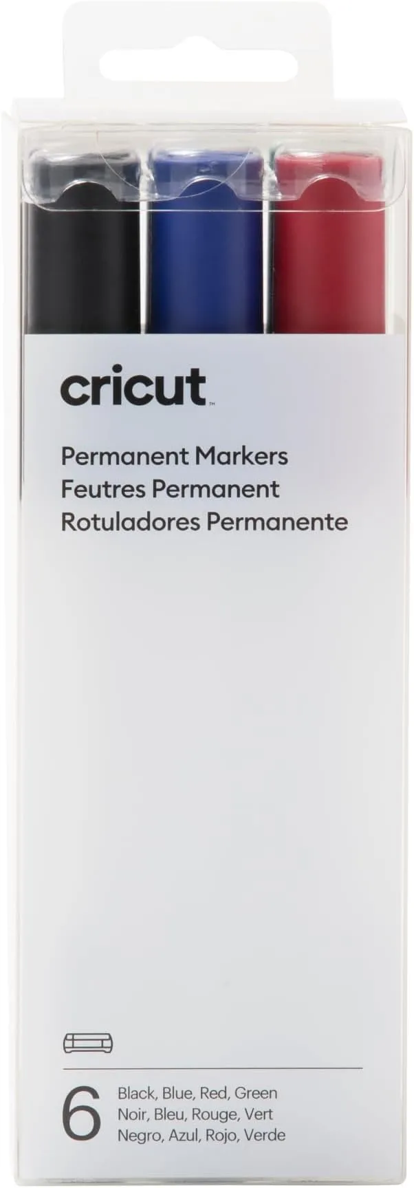 Cricut Permanent Markers 2.5 mm, Black (3 ct) - Compatible Venture, Pack of 1