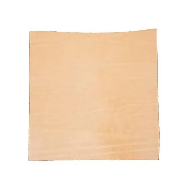 SLC 12"x12" 8-9 Ounce Full Grain Import Vegetable Tanned Tooling Leather Pre-Cut for Carving, Stamping, Dyeing, and Laser Engraving 3.2mm-3.6mm Thickness