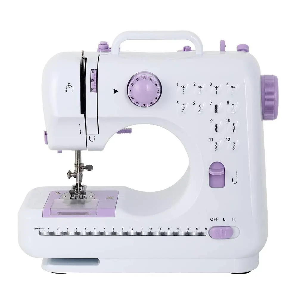 Mini Electric Sewing Machine Portable Crafting Mending Tool 12 Built-In Stitches