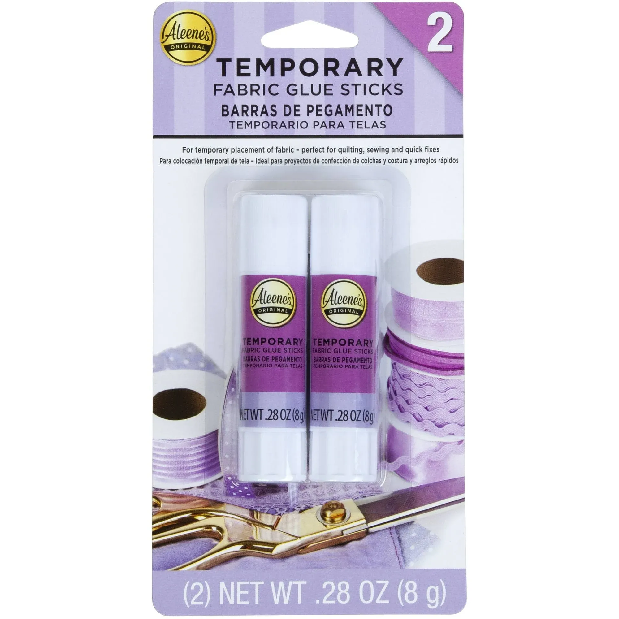 Aleene's Temporary Fabric Glue Sticks 2/Pkg.28oz