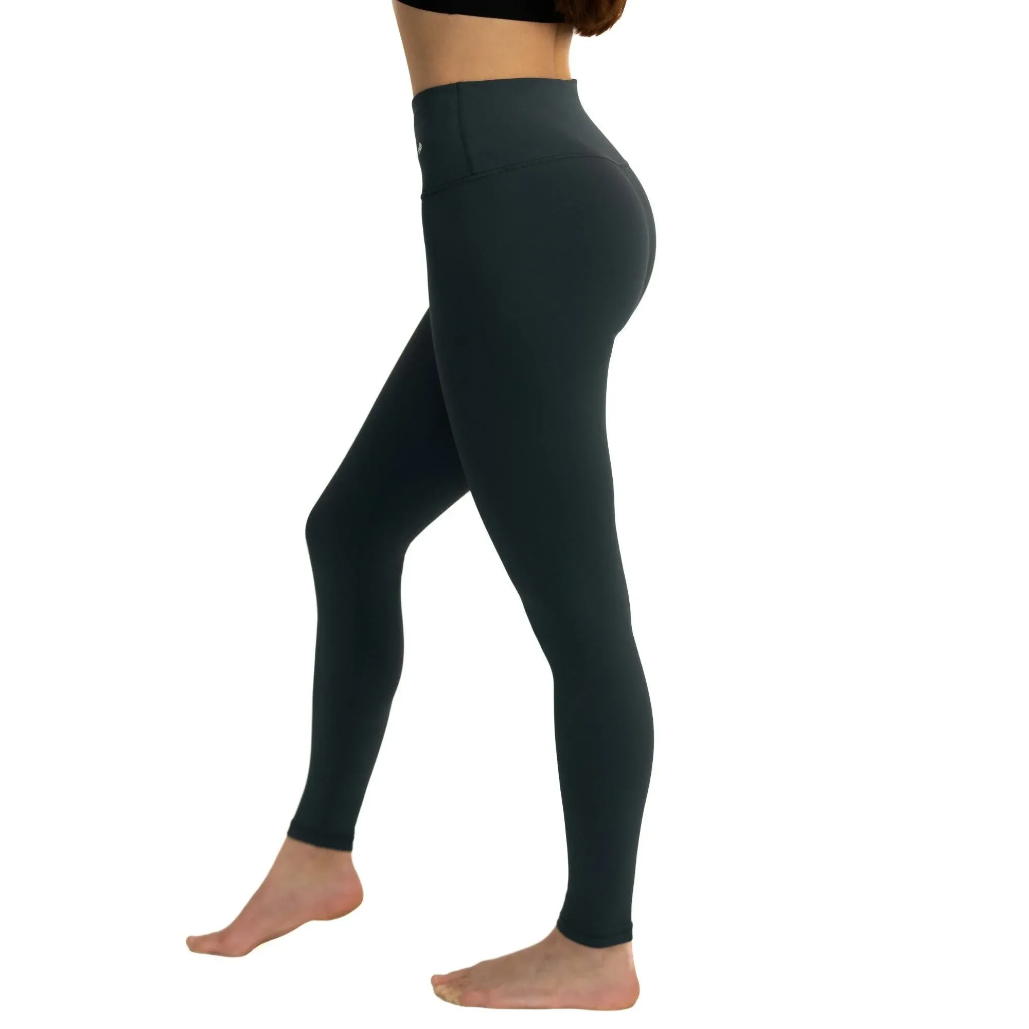 "Women's Compression Leggings Super High Waist - Carbon Gray"