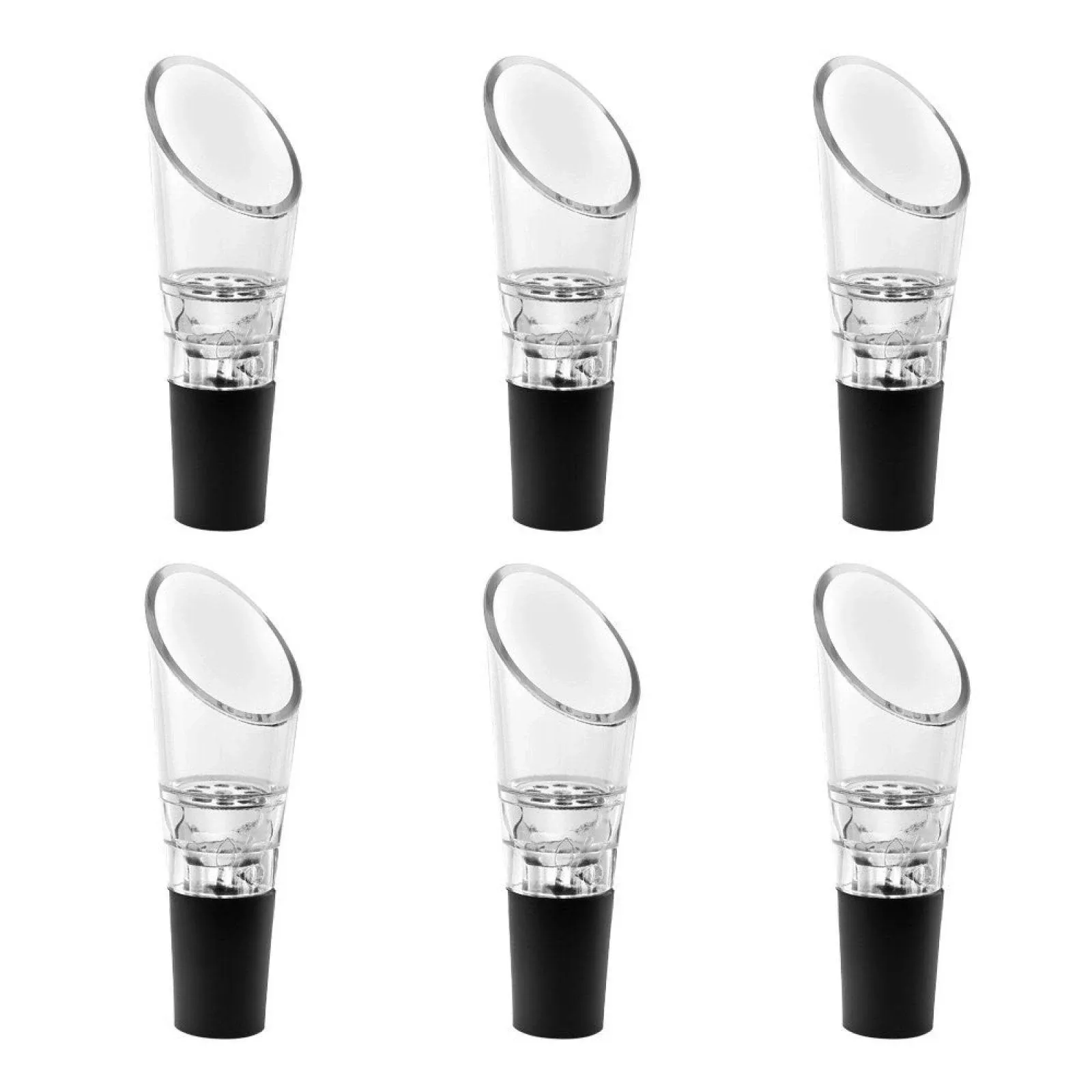 6 Pack Wine Pourer by QLL White