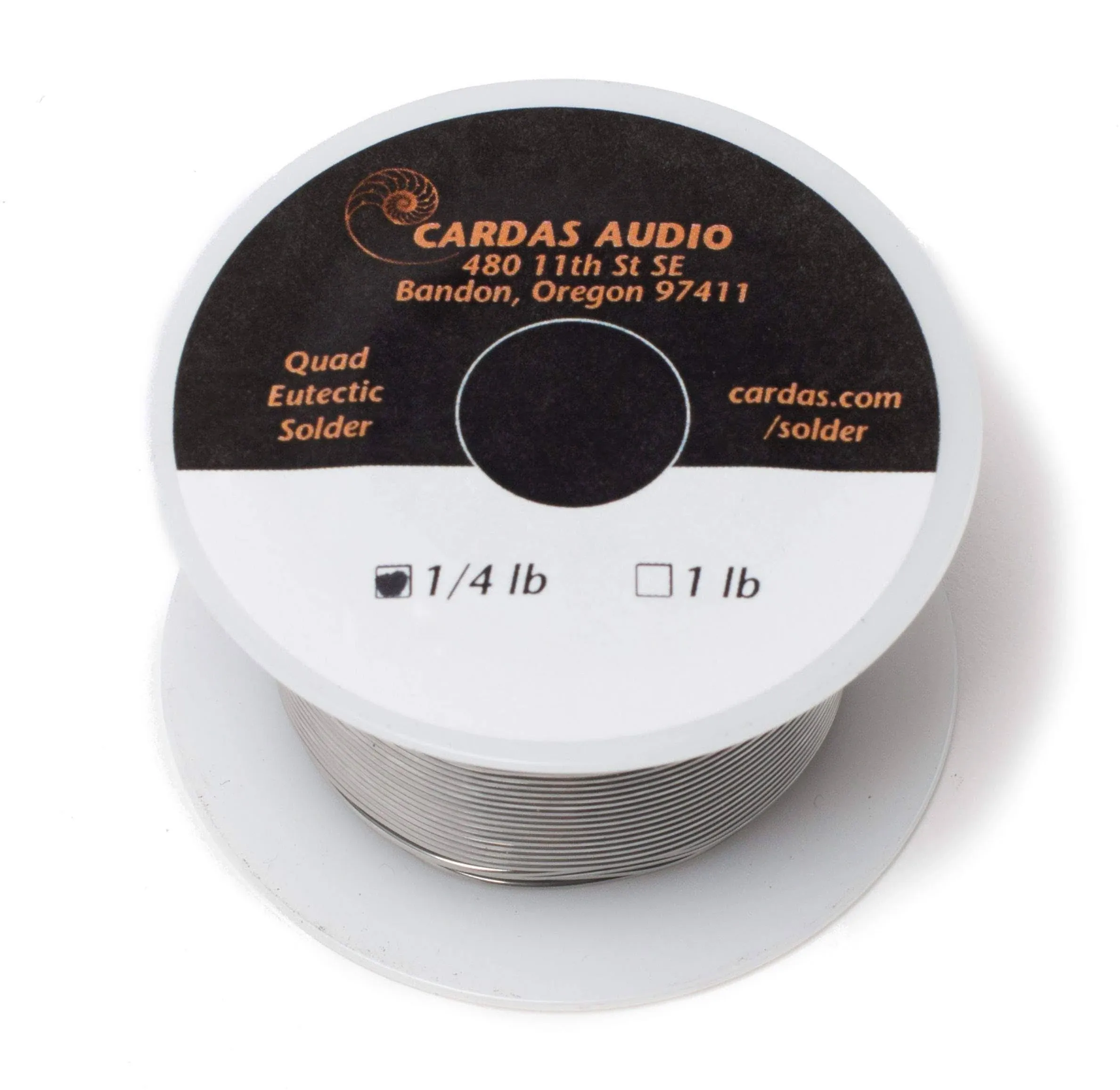 Cardas Soldering Wire Quad Eutectic Silver Solder with rosin flux 1/4 lbs (113g) roll