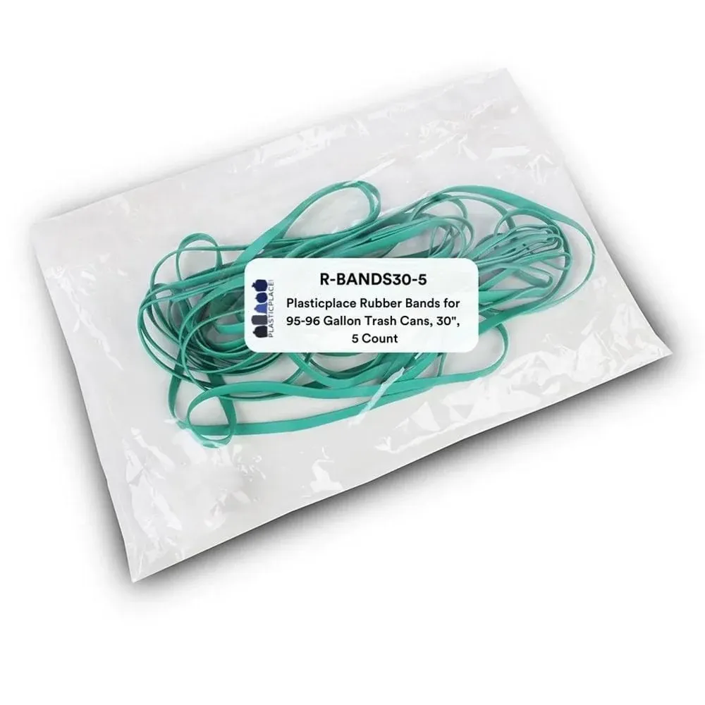 Plasticplace Rubber Bands for 95-96 Gallon Trash Can - 5 Pack