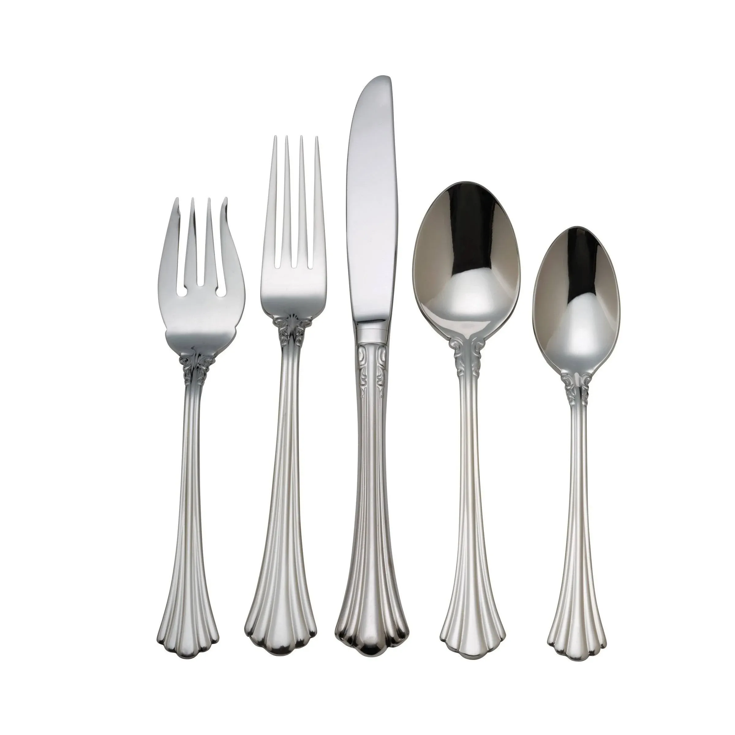 Reed & Barton 1800 5Pc Flatware Place Setting, 5 Piece, Silver