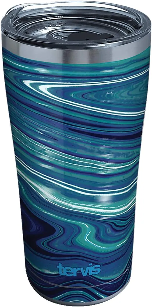 Tervis Aqua Agate Triple Walled Insulated?Tum<wbr/>bler Travel Cup 20oz Legacy