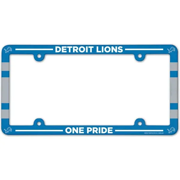 Detroit Lions License Plate Frame Plastic Full Color Style