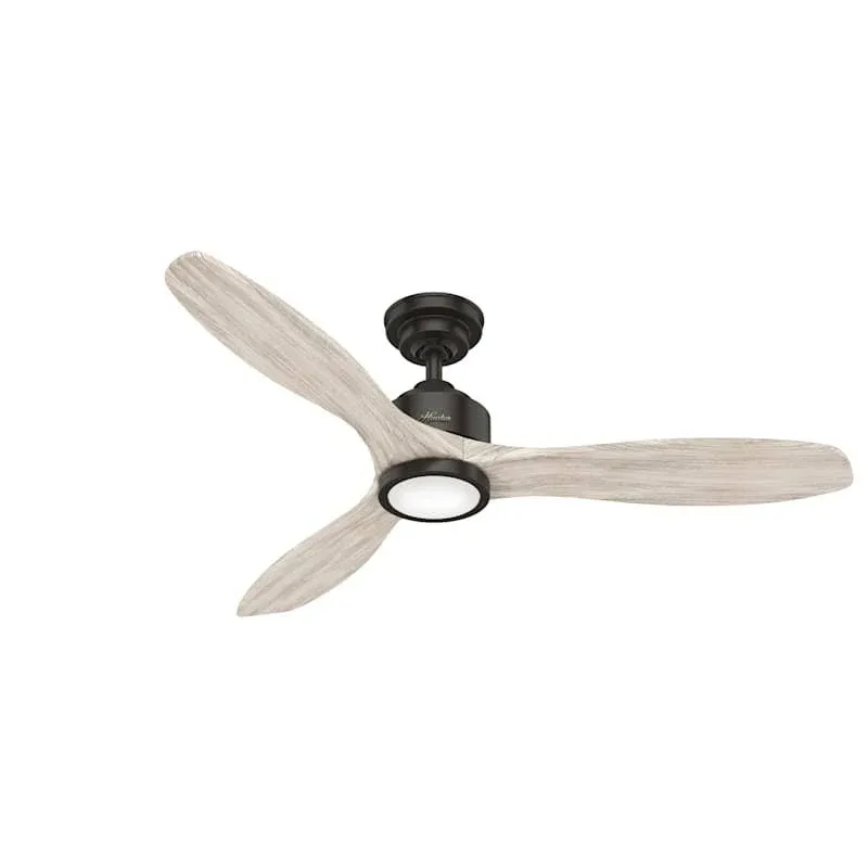 Hunter Fan Company 50788 Melbourne Indoor Ceiling Fan with LED Light and Remote Control, 52", Noble Bronze Finish