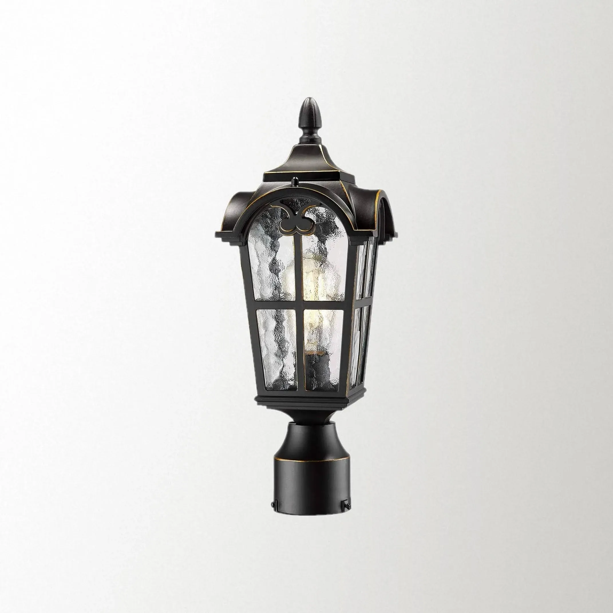 Emliviar Vintage Outdoor Post Lights - Farmhouse Lamp Post Lantern Light Fixture ...