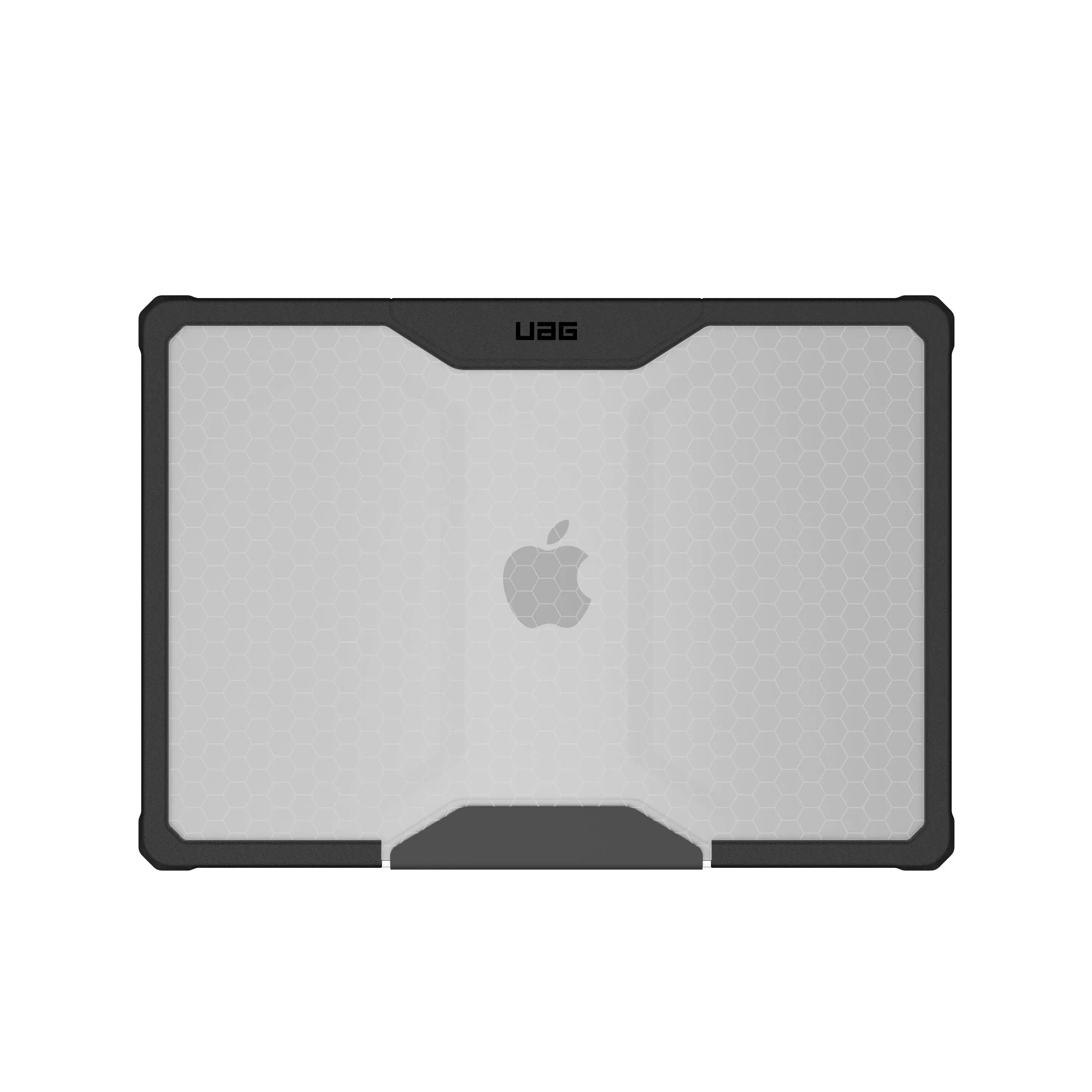 UAG Designed for MacBook Air 15" Case M3 2024 A3114, 2023 M2 A2941 Plyo Ice/Black, Translucent Clear Rugged Tactile Grip Laptop Protective Cover by URBAN ARMOR GEAR