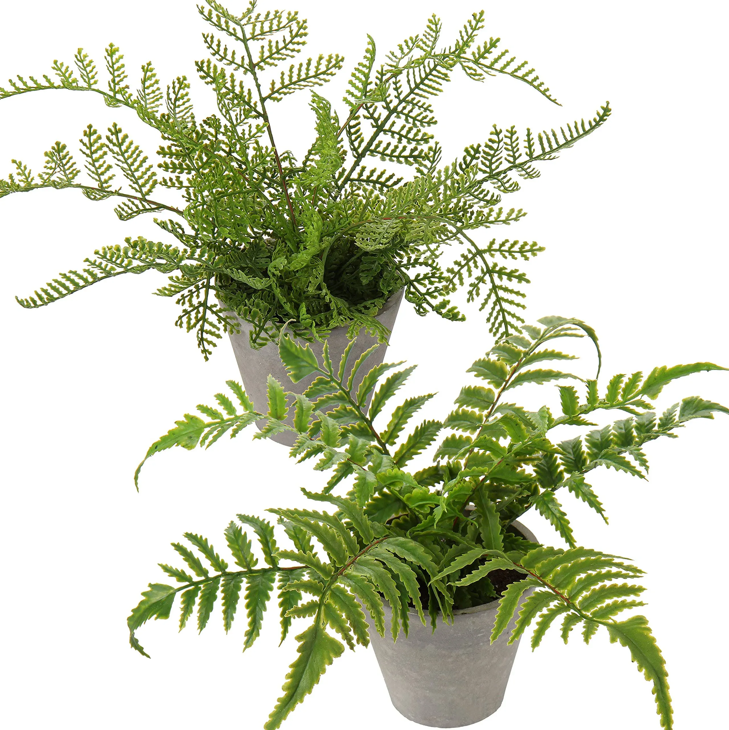 Briful 2pcs Fake Plants Potted Artificial Plants Greenery Faux Fern Eucalyptus ...