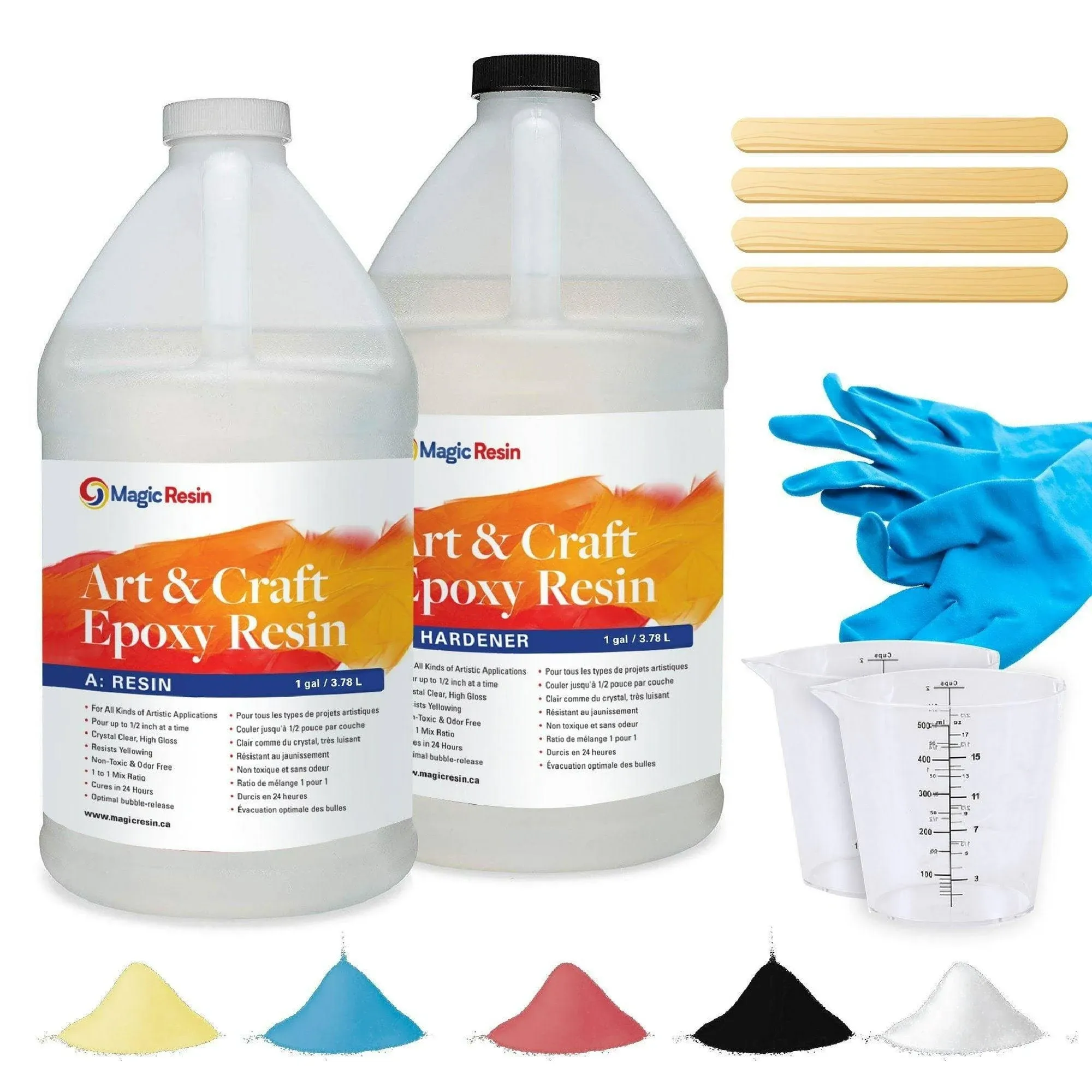 Epoxy Resin Kit for Art &amp; Craft | 2 Gallon(256oz) | Odorless | Crystal Clear Epoxy Resin | Jewelry, Earrings, Coasters, Casting, Molding, Crafting &amp;