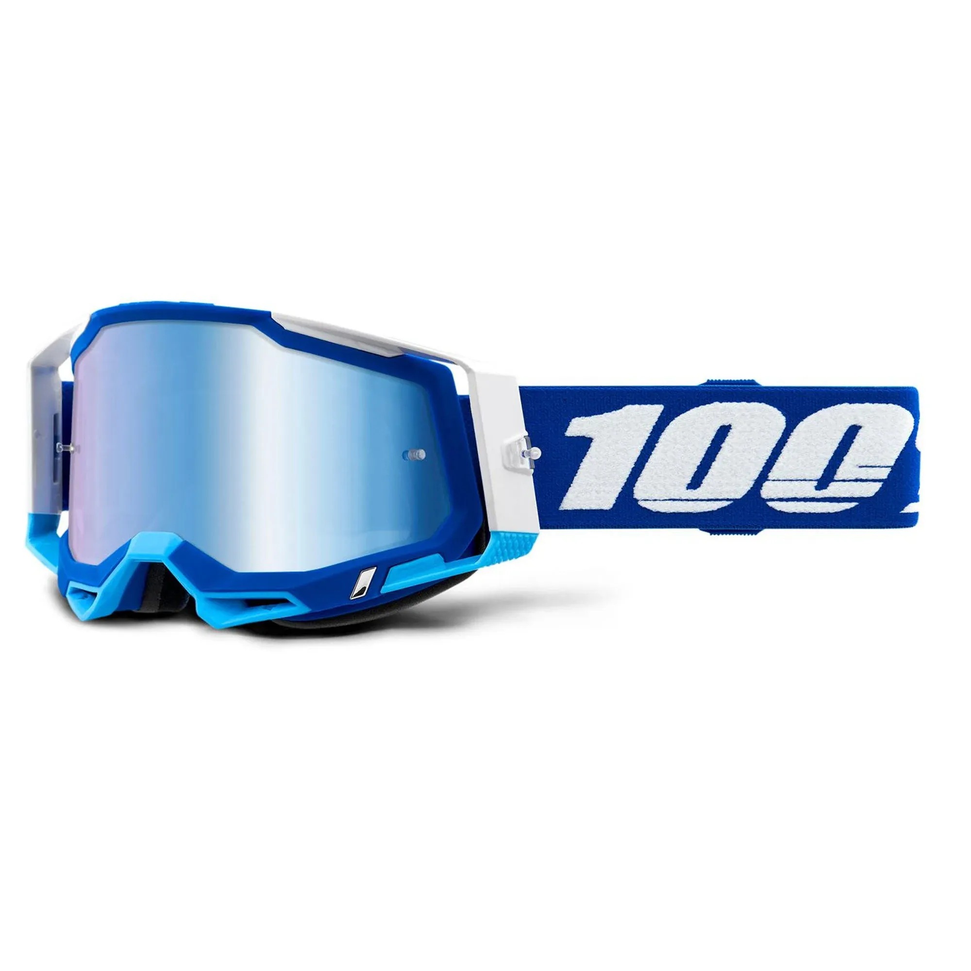 100% Racecraft 2 Goggles - Blue/Blue Mirror