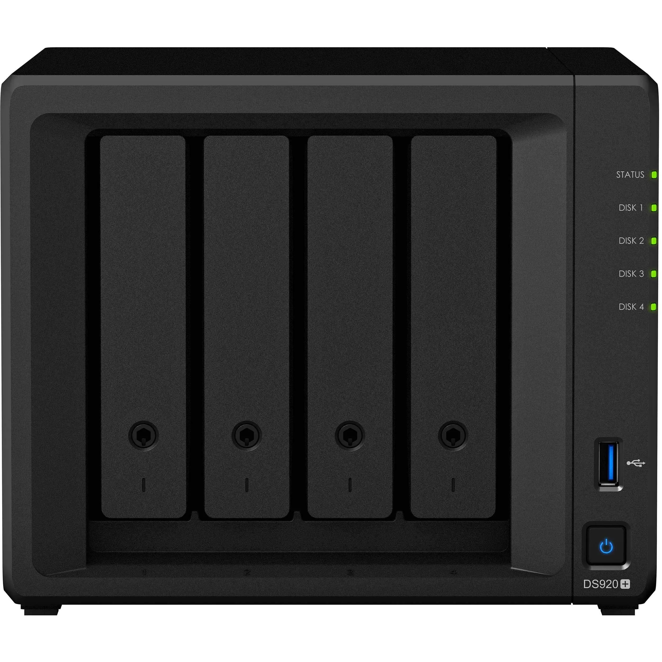 Synology DiskStation DS920+ NAS Server for Business with Celeron CPU, 8GB DDR4 Memory, 1TB M.2 SSD, 4TB SSD Storage, DSM Operating System