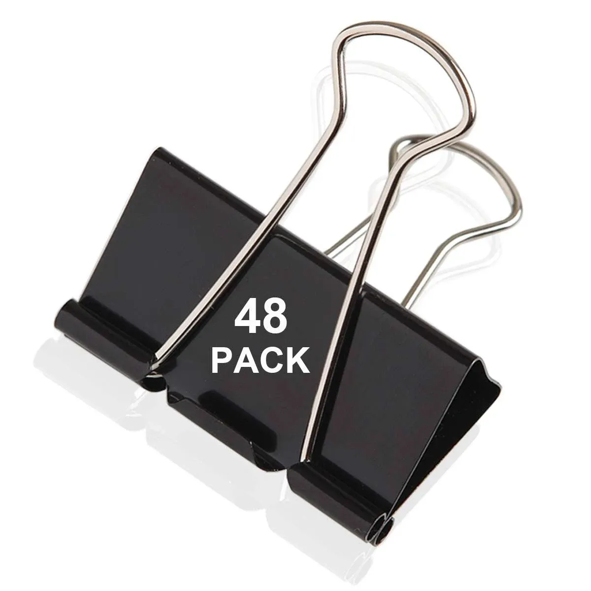 Extra Large Binder Clips 2&#034; Width For Office - 0.8 Inch Capacity 48 Pcs