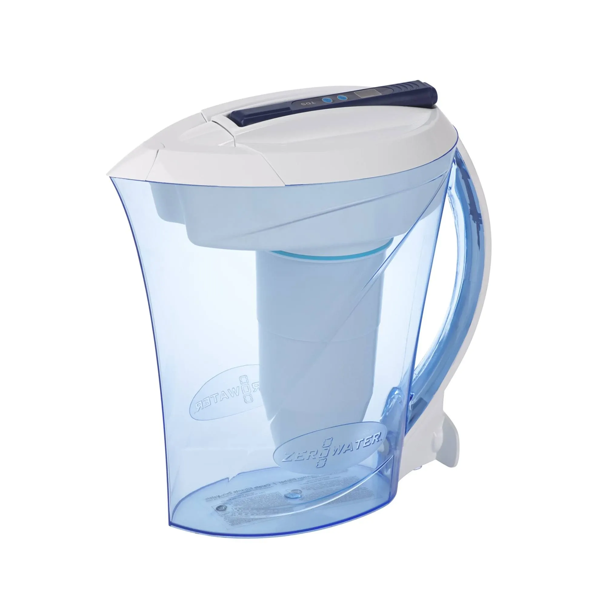 ZeroWater 10-Cup Ready-Pour 5-Stage Water Filter Pitcher 0 TDS for Improved Tap Water Taste - NSF Certified to Reduce Lead, Chromium, and PFOA/PFOS