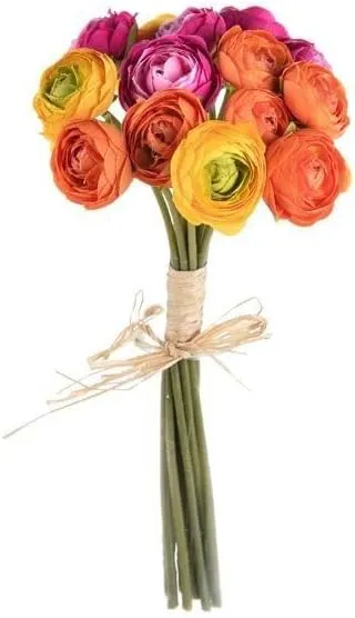 FloristryWarehouse Artificial Mini Ranunculus Bundle