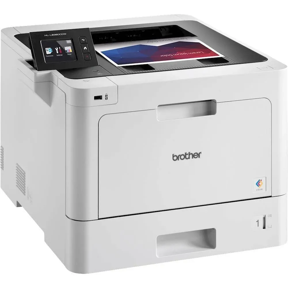 Brother Business Color Laser Printer HL-L8360CDW - Duplex - Color Laser Printer - 33 ppm Mono / 33 ppm Color - Ethernet - Wireless LAN - USB 2.0