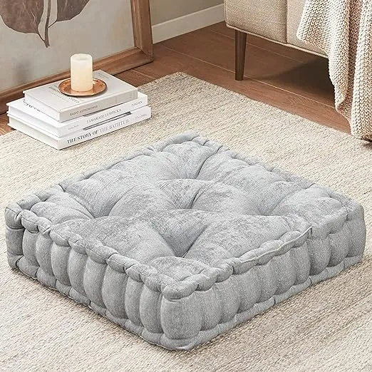 Intelligent Design Azza Poly Chenille Square Floor Pillow Cushion