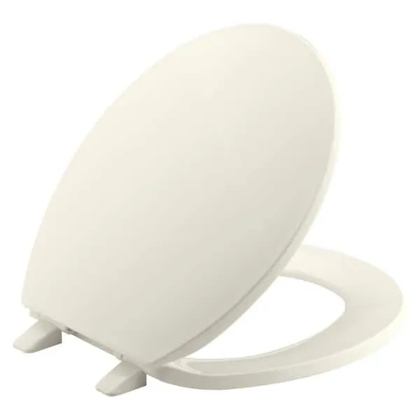 Kohler K-4775-96 Brevia with Quick-Release Hinges Round-front Toilet Seat in Biscuit