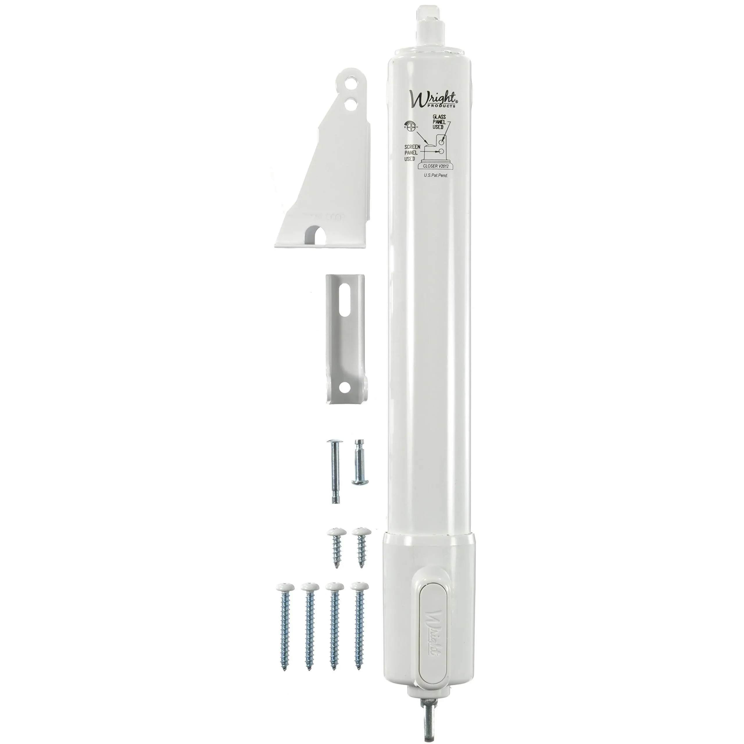 Wright Products V2012WH Heavy Duty Screen and Storm Door Tap-N-Go Pneumatic Closer, White