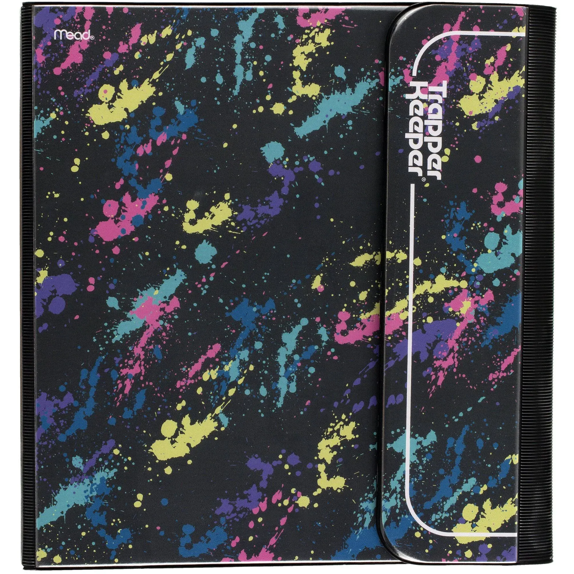 Trapper Keeper Binder Colorful Retro 80s &amp; 90s Style Paint Splatter - NEW