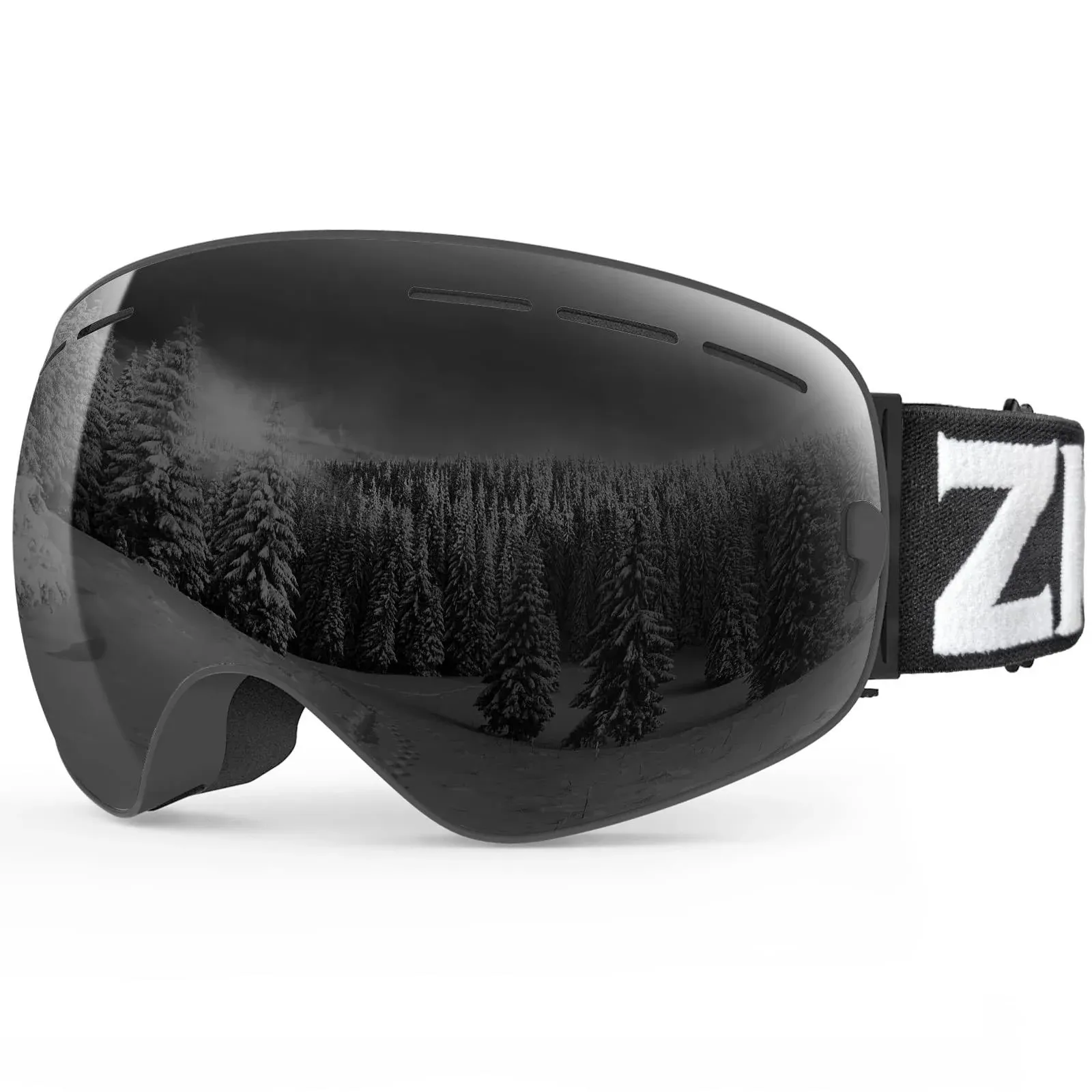 ZIONOR X Ski Snowboard Snow Goggles OTG Design for Men & Women with Spherical Detachable Lens UV Protection Anti-Fog