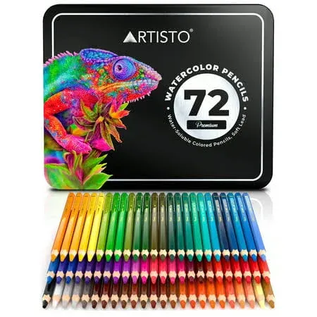 Artisto Premium Colored Pencils, Quality 3.8mm Soft Core Leads, Rich &amp; Vibran...