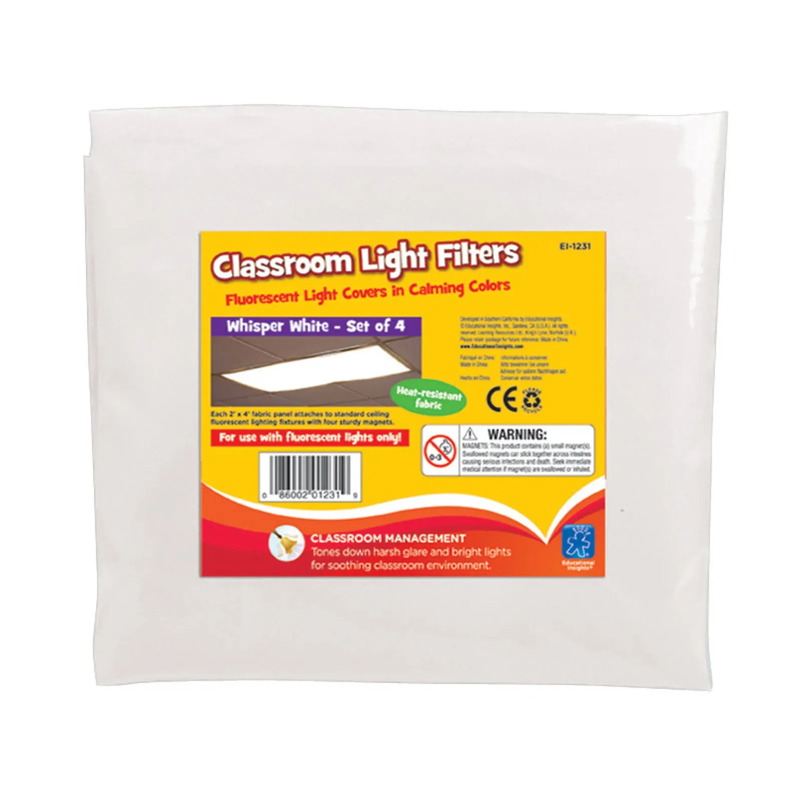 Educational Insights Classroom Mood Filters 4/Set Whisper White 1231