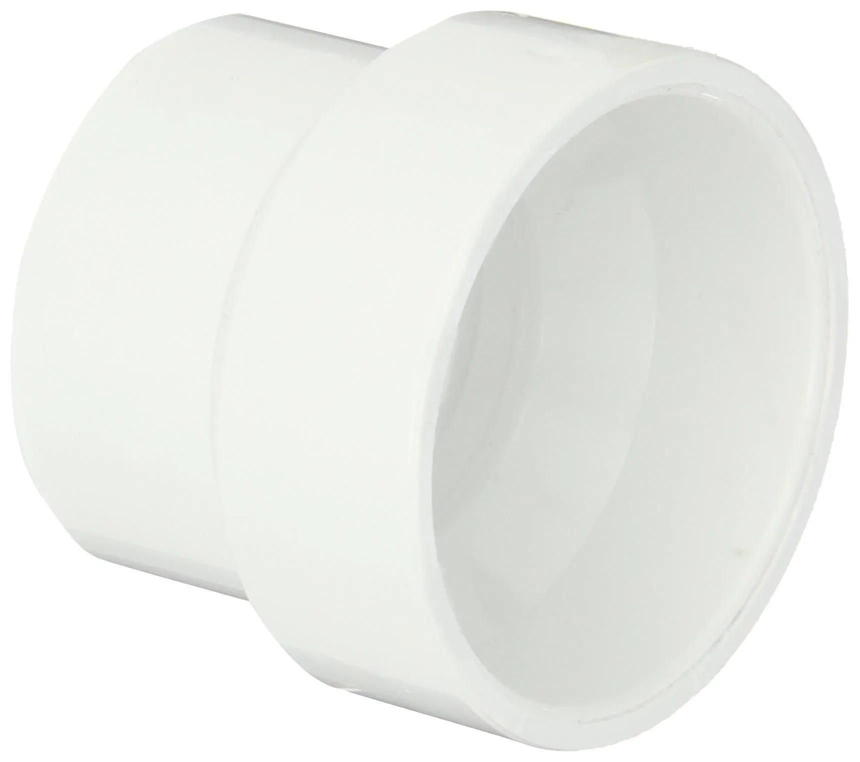 Spears P102 Series PVC DWV Pipe Fitting, Reducing Coupling, 2" x 1-1/2" Hub