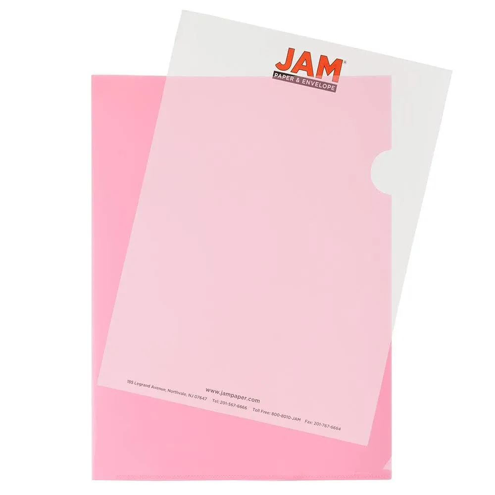 Red Plastic Sleeves - 12 Pack - by Jam Paper