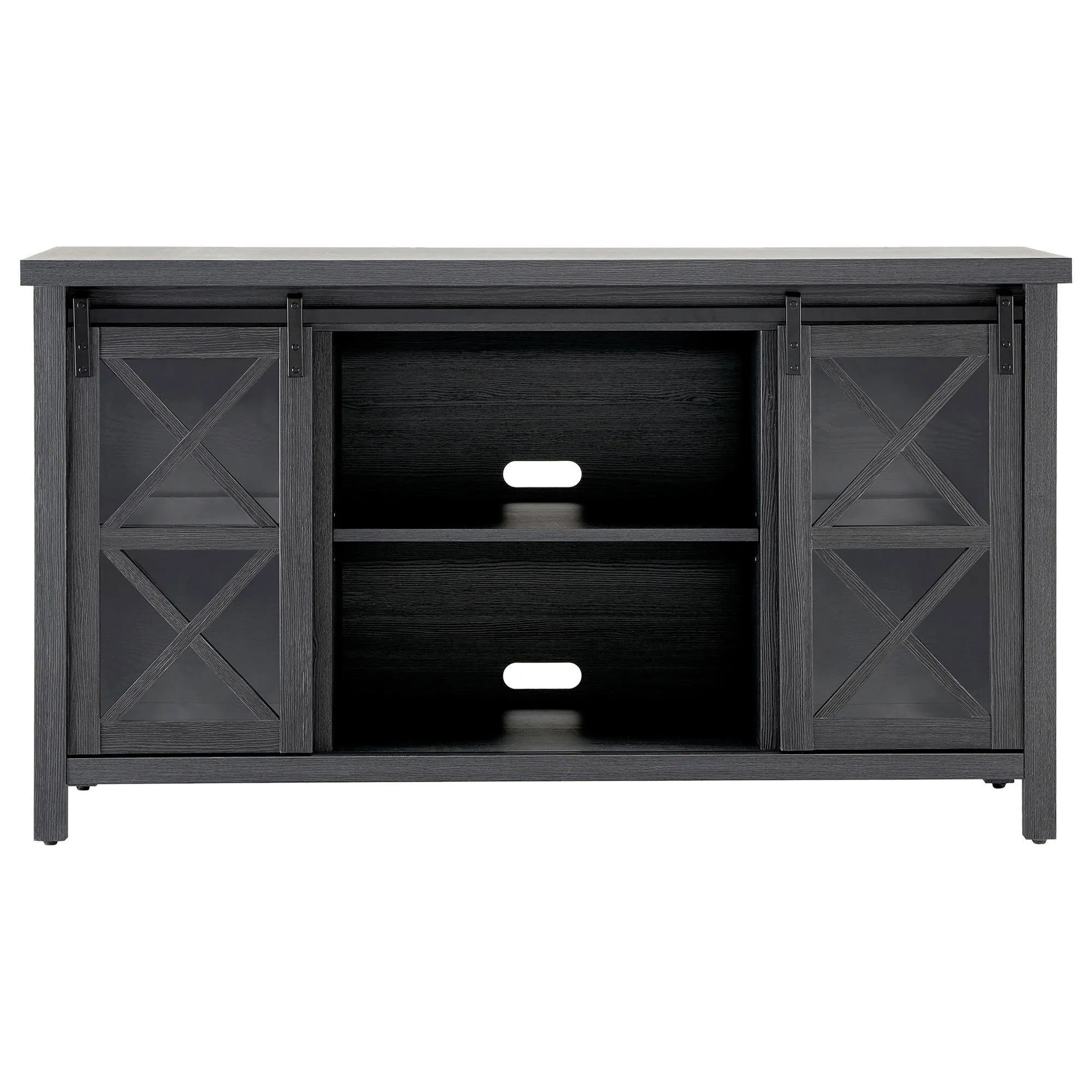 Henn&amp;Hart 58&#034; Charcoal Gray/Metal TV Stand