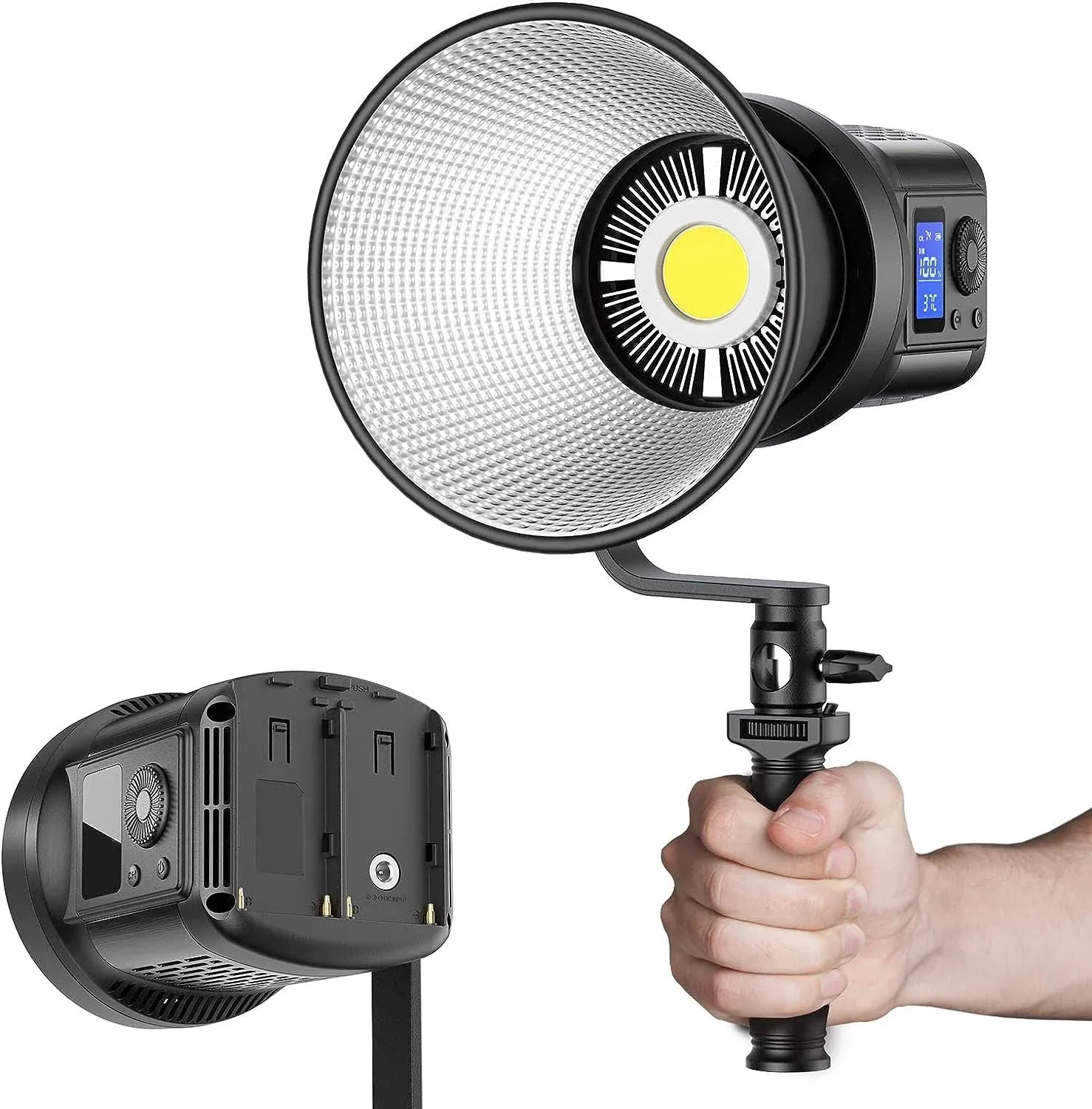 Raleno 80W LED Studio Video Light, Continuous Lighting with 5600K 7200Lux1M CRI ...