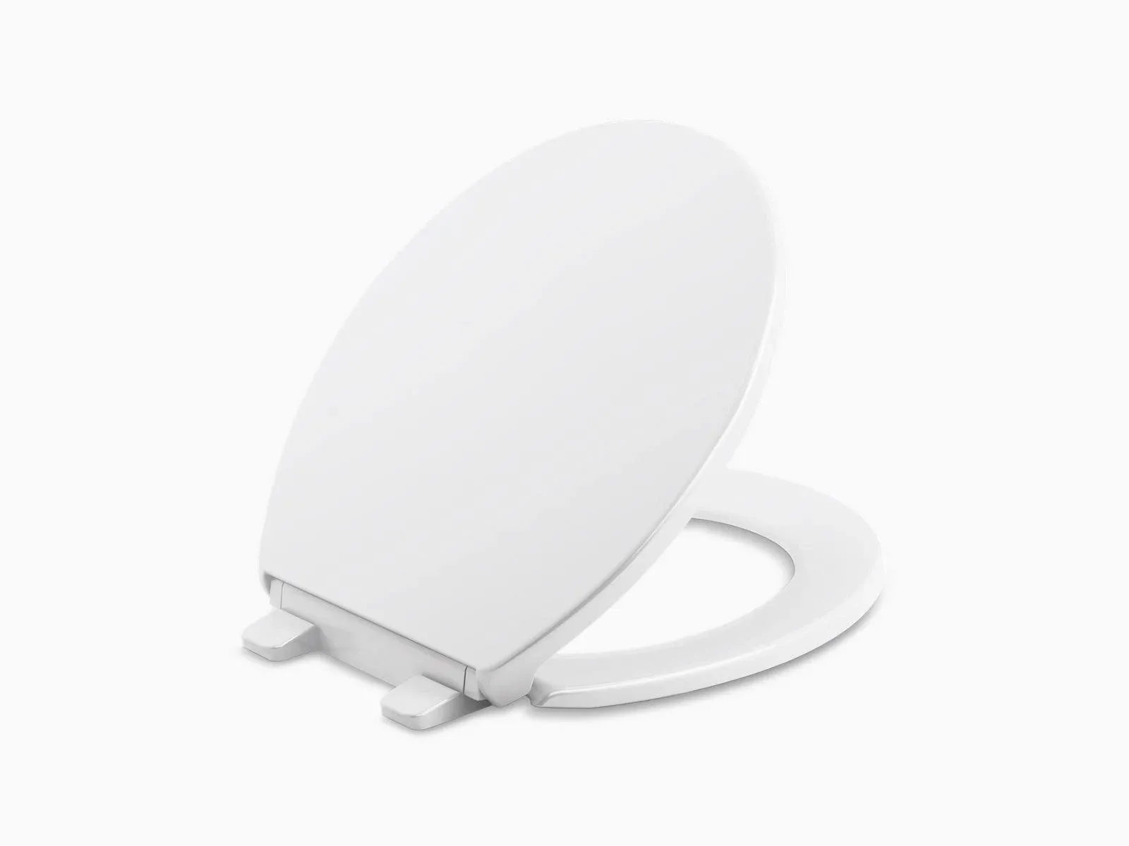 Kohler 20111-0 Brevia Round Toilet Seat, with Grip-Tight Bumpers, Quiet-Close Seat, Quick-Attach Hardware, White