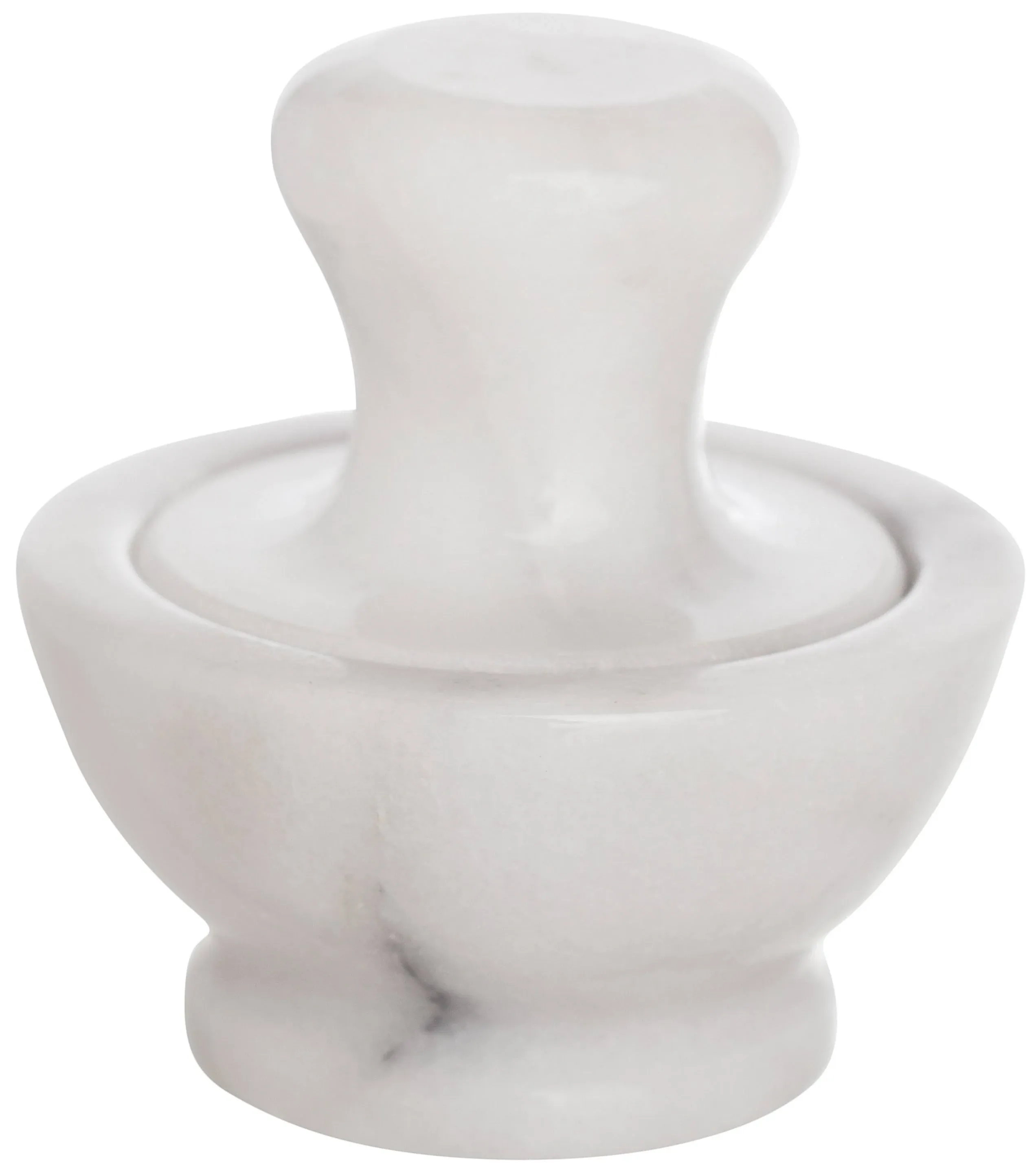 HIC Kitchen HIC Mortar and Pestle Set, 4-Inch, Mushroom, Marble