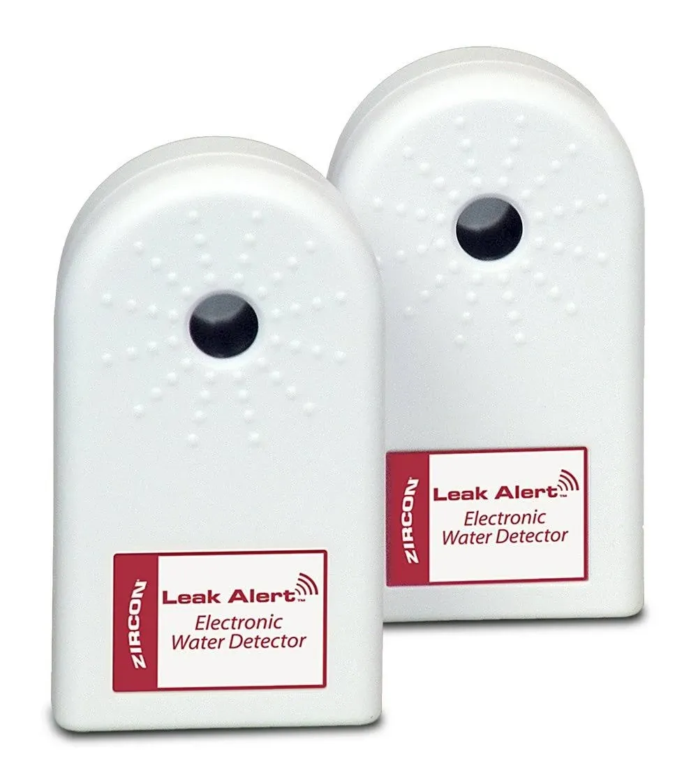 Zircon Leak Alert Electronic Water Detectors Bonus Pack, Batteries Not Included, 2-Pack