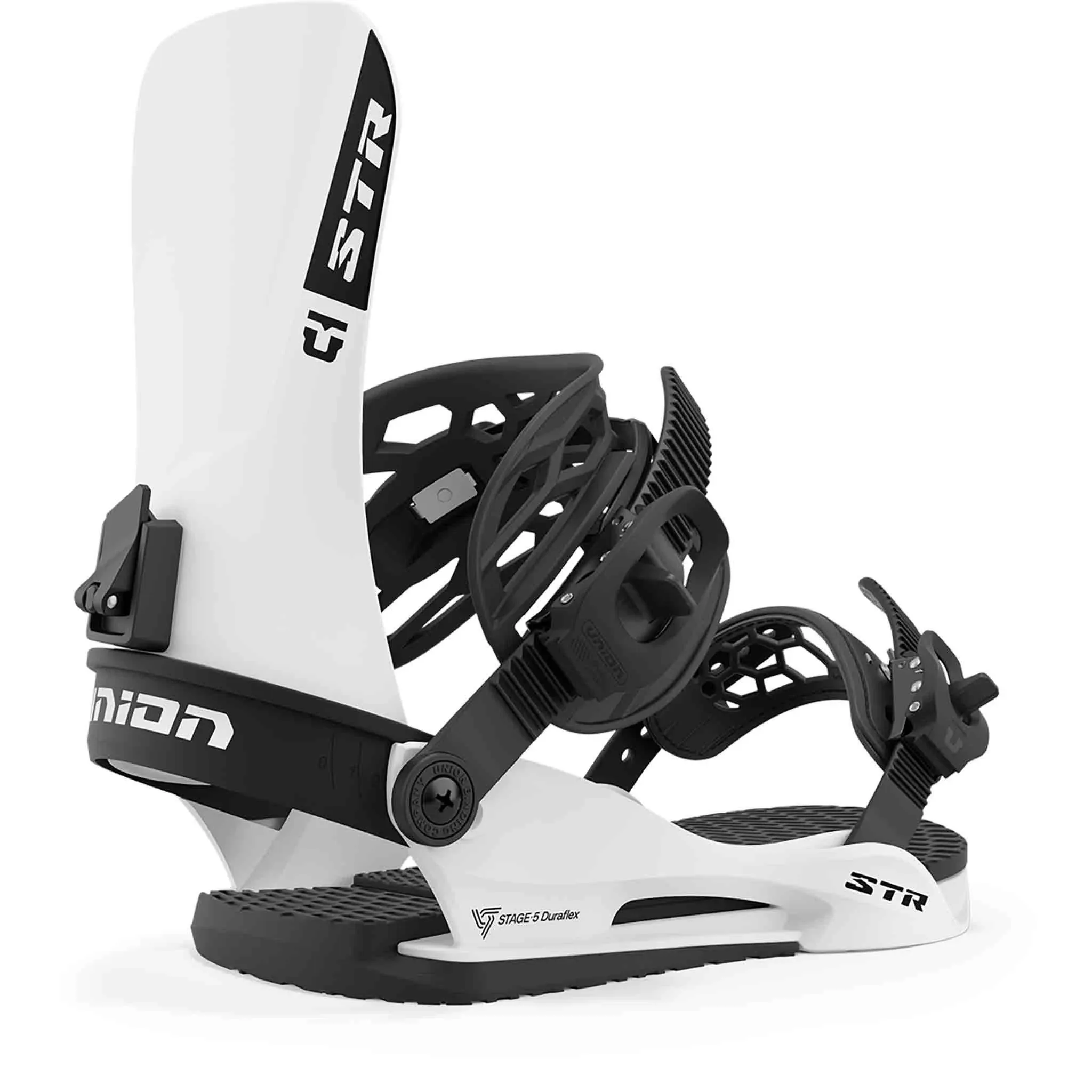 Union STR Men&#039;s Snowboard Bindings, White, Small MY24