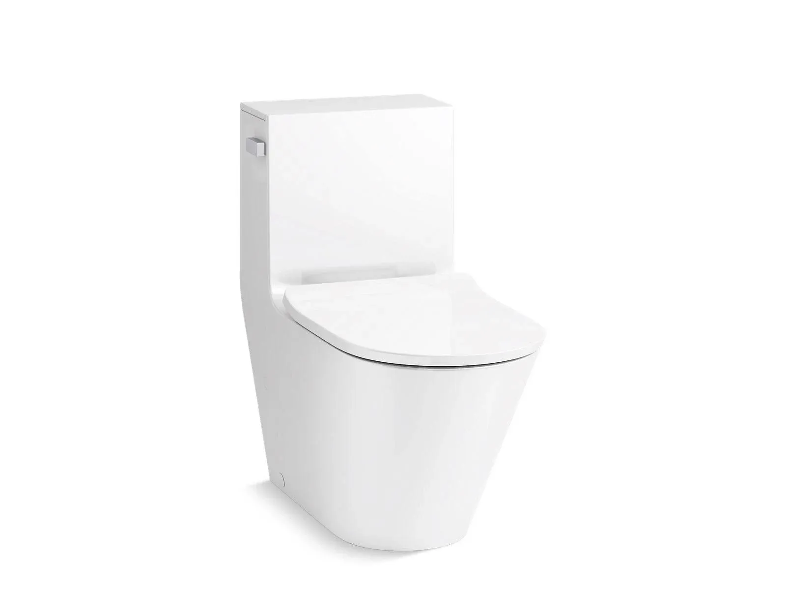 Kohler 22378 Brazn One-Piece Compact Elongated Toilet with Skirted trapway, Dual ...