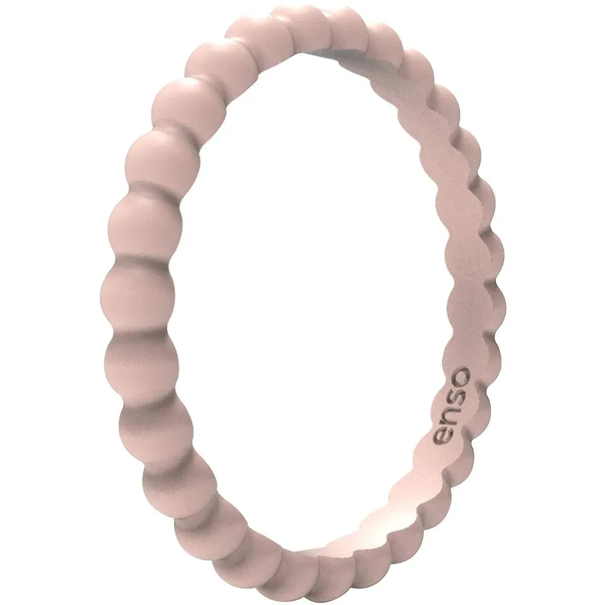 Enso Rings Beaded Stackables Series Silicone Ring - Pink Sand 5