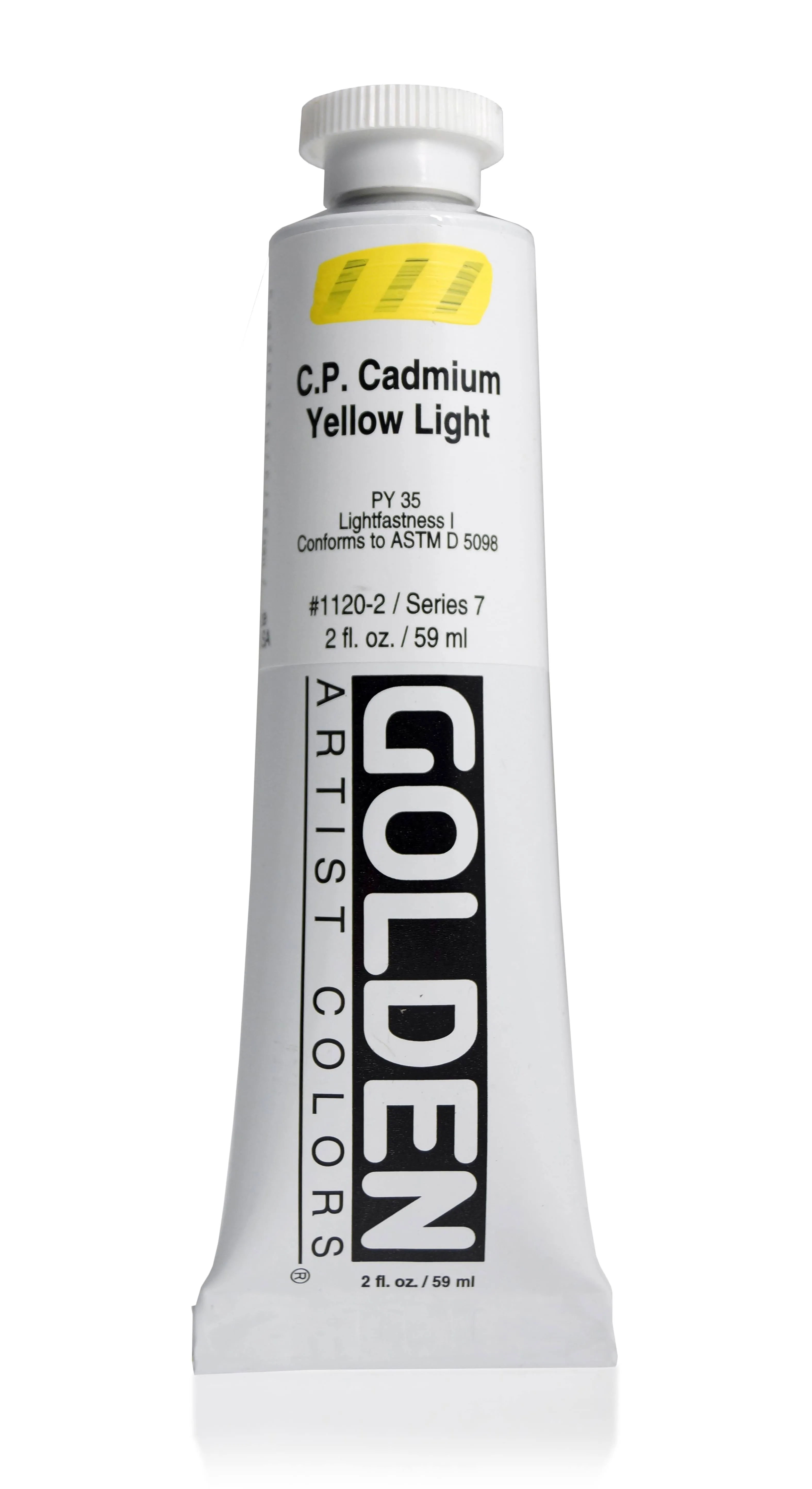 Golden Heavy Body Acrylic 2 oz. Cadmium Yellow Light